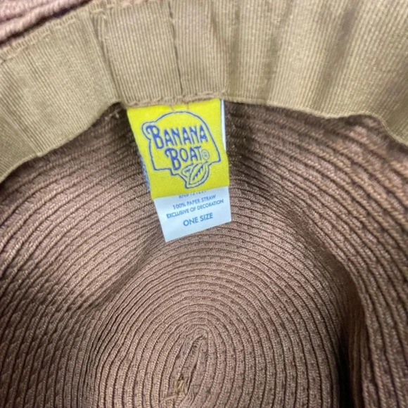 Banana Boat Adult Sun Hat, 100% Paper Straw, Adjustable Chin Strap. - Picture 4 of 10
